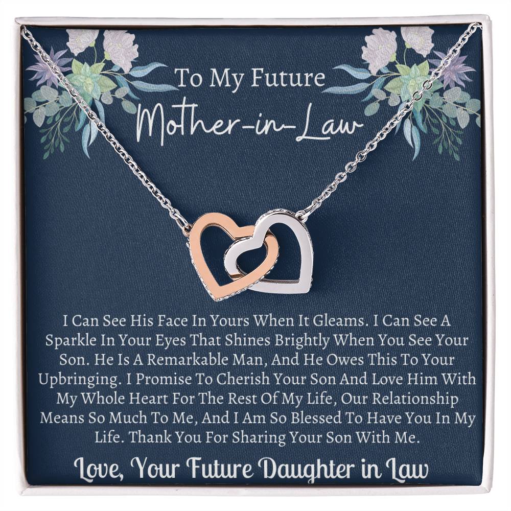 Gift For Future Mother In Law Interlocking Hearts Necklace