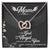 I Asked God For An Angel And He Sent Me You Interlocking Hearts Necklace