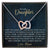 To My Daughter - Unique Heart Bonding Necklace Gift Set Interlocking Hearts Necklace