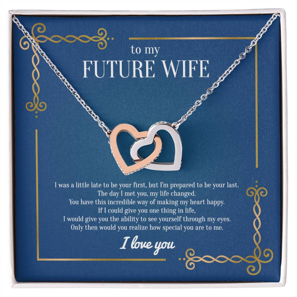 To My Future Wife - Interlocking Hearts Lovepacket Interlocking Hearts Necklace