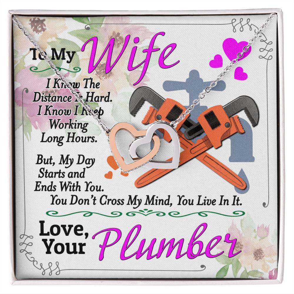 Plumber&#39;S Wife - Interlocking Heart Necklace Interlocking Hearts Necklace