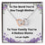 Necklace From Daughter One Tough Mother Gift Idea For Mom Jewelry For Mom Mother Daughter Gift Interlocking Hearts Necklace