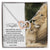 To My Daughter - This Old Lion Will Always Have Your Back Interlocking Hearts Necklace