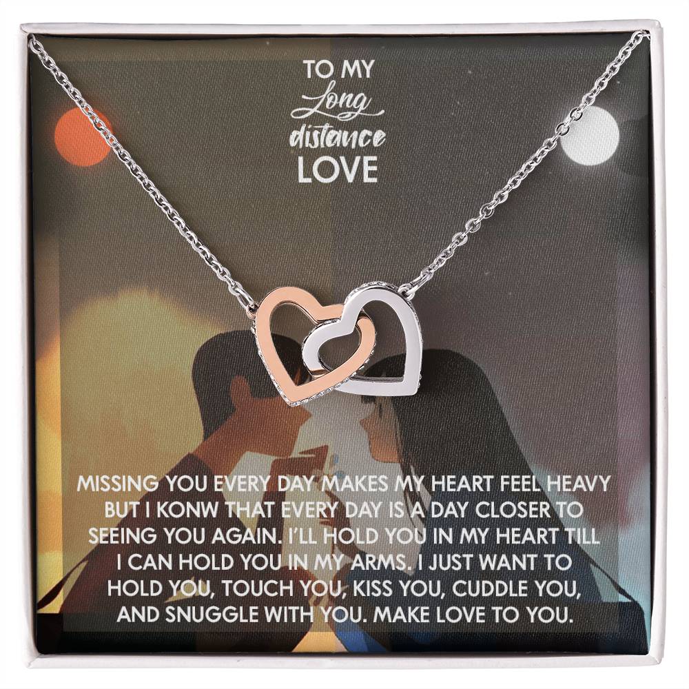 Interlocked Necklace For My Love Whom I Want To Hold Lifetime Interlocking Hearts Necklace