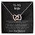 To My Wife Mother Of My Child Interlocked Hearts Necklace Interlocking Hearts Necklace