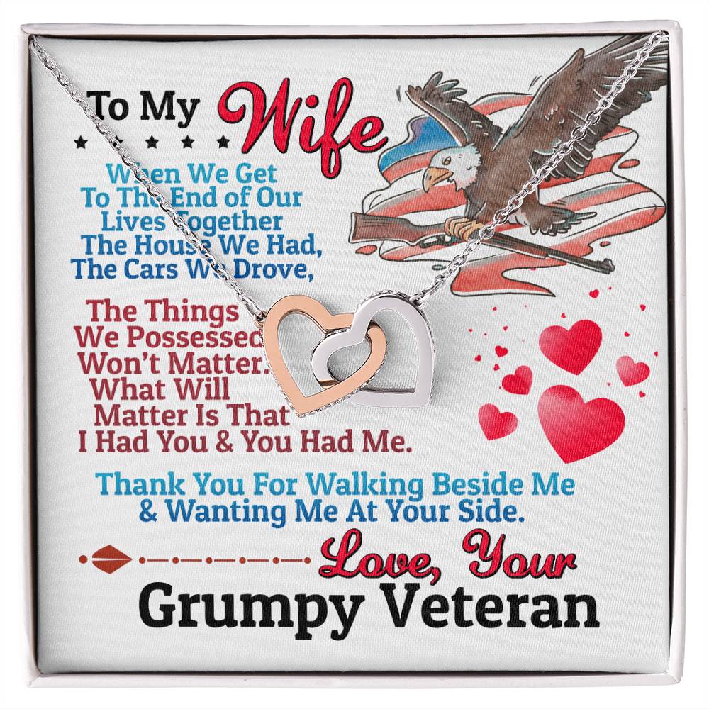 Veteran&#39;S Wife - Interlocking Heart Necklace Interlocking Hearts Necklace