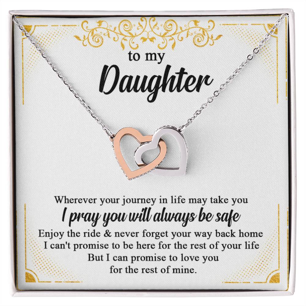 Interlocking Necklace - Gifts For Daughter Interlocking Hearts Necklace