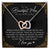 To My Beautiful Mom On My Wedding Day Interlocking Hearts Necklace