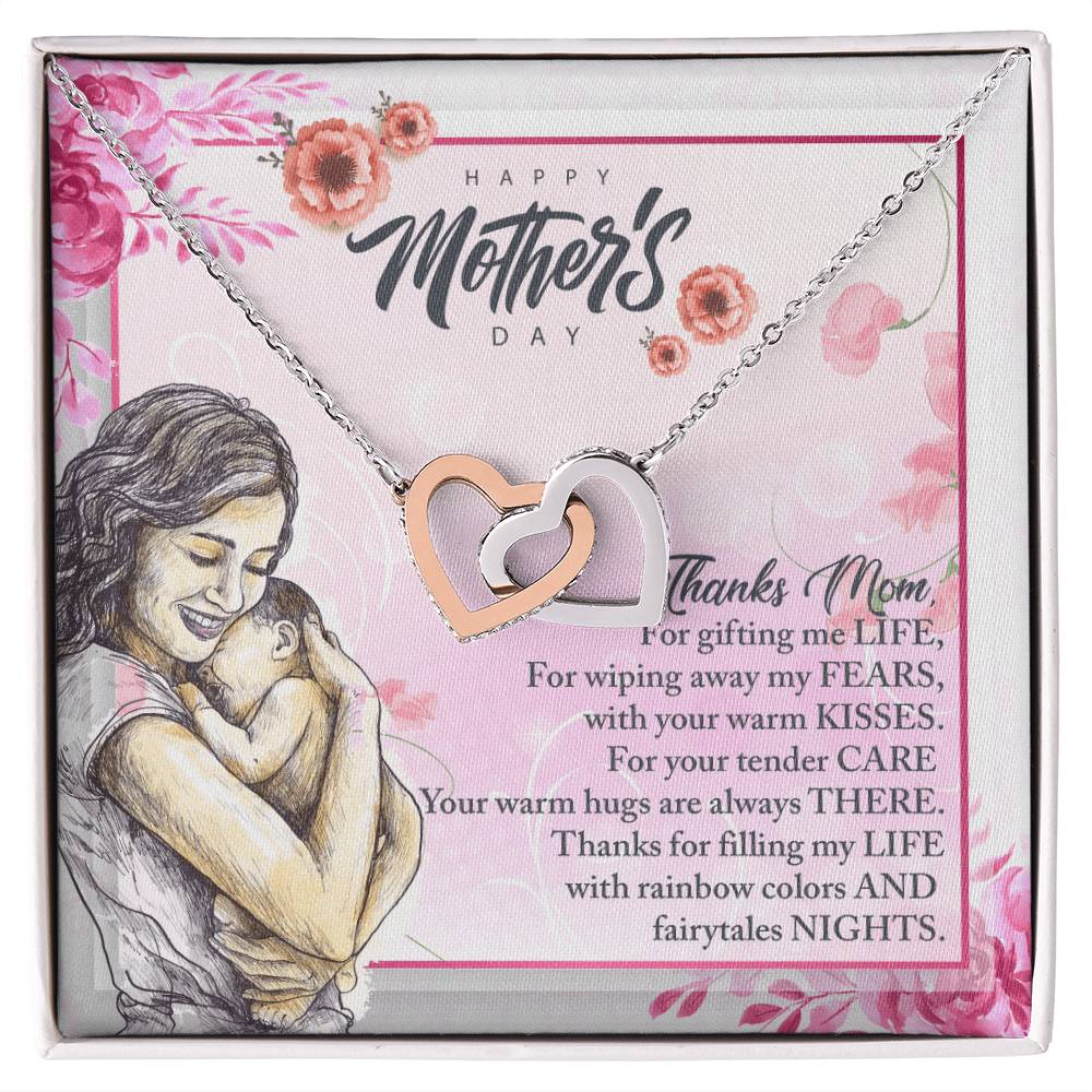 To My Great Mom - Happy Mother&#39;S Day - Tmm12 Interlocking Hearts Necklace
