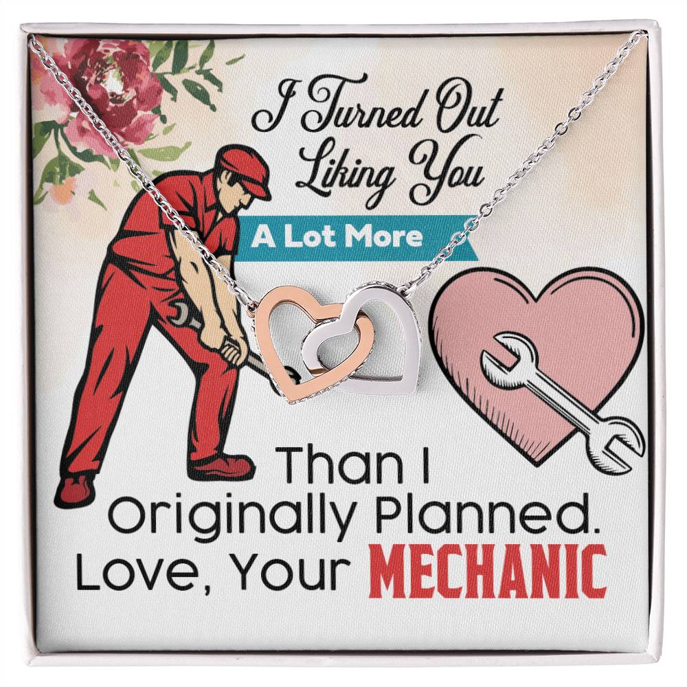 Mechanic&#39;S Girlfriend- Interlocking Heart Necklace Interlocking Hearts Necklace