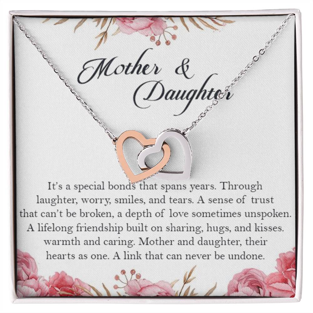 Interlocking Heart Necklace Mother And Daughter Interlocking Hearts Necklace