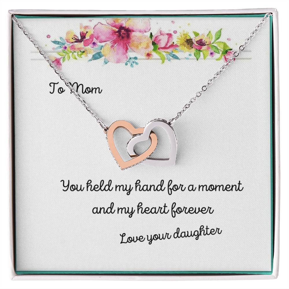 Hand-N-Heart Two Hearts Necklace Interlocking Hearts Necklace