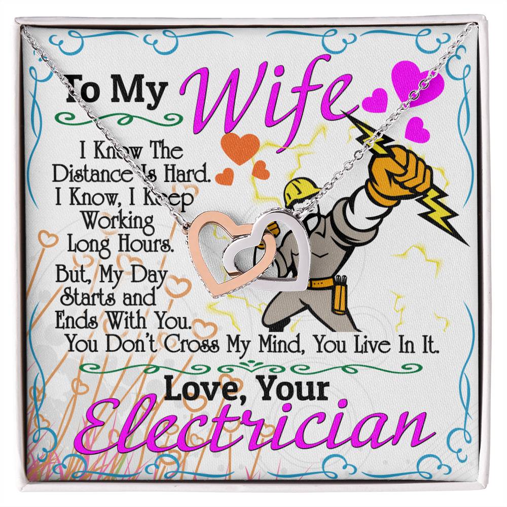 Electrician&#39;S Wife - Interlocking Heart Necklace Interlocking Hearts Necklace
