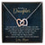 To My Daughter - Unique Heart Bonding Necklace Gift Set Interlocking Hearts Necklace