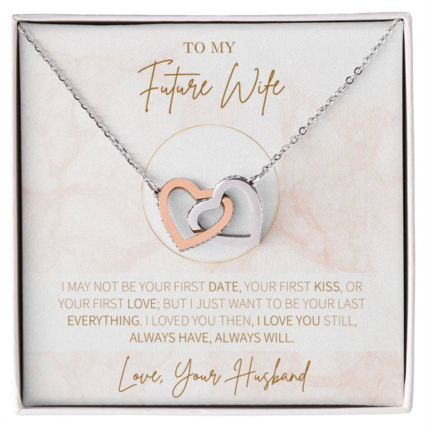 Hearts Necklace Gift For Future Wife Gift For Her Interlocking Hearts Necklace