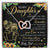 To My Daughter My Baby Girl Interlocking Hearts Necklace Birthday Message Card Gift From Mom