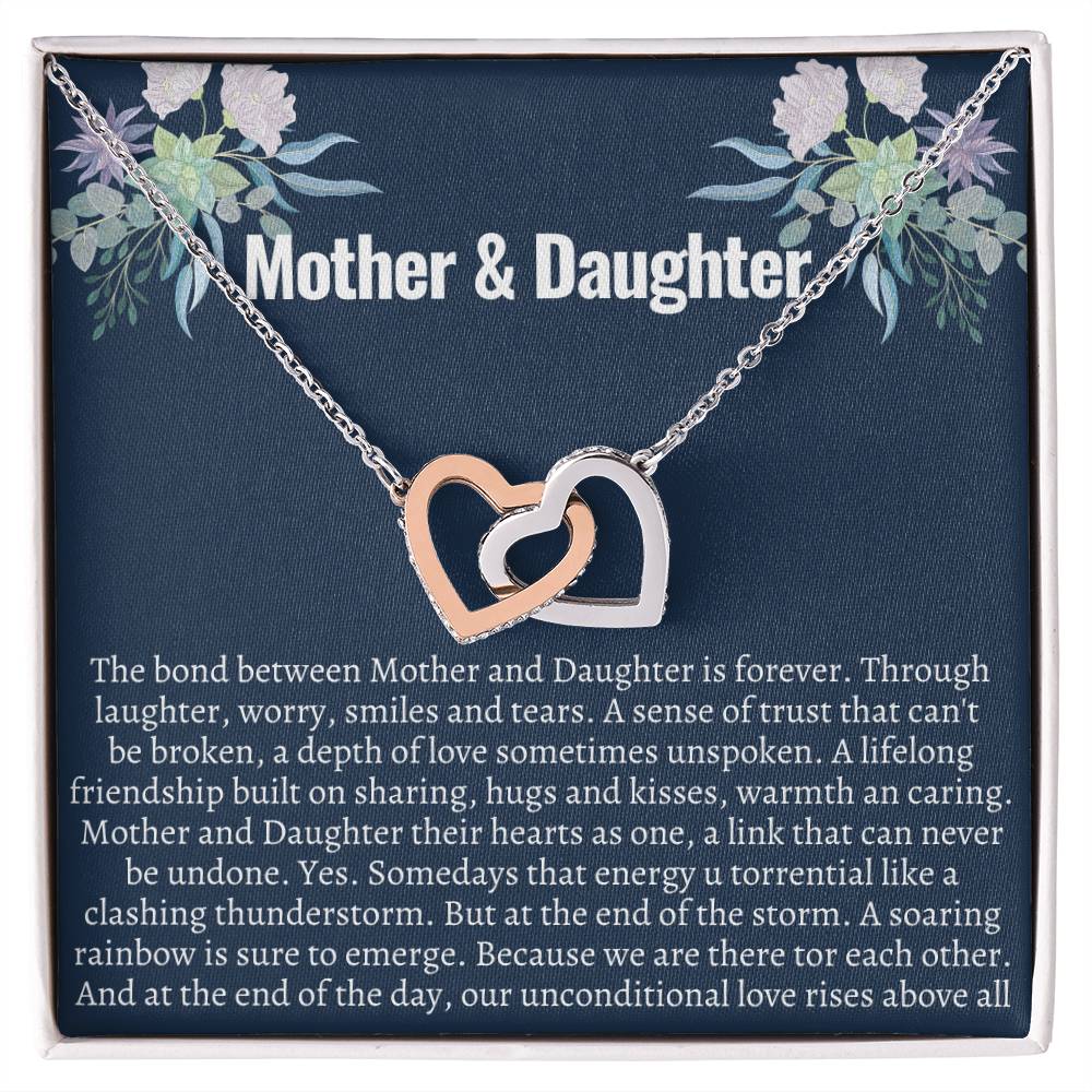 Mother & Daughter Interlocking Hearts Necklace