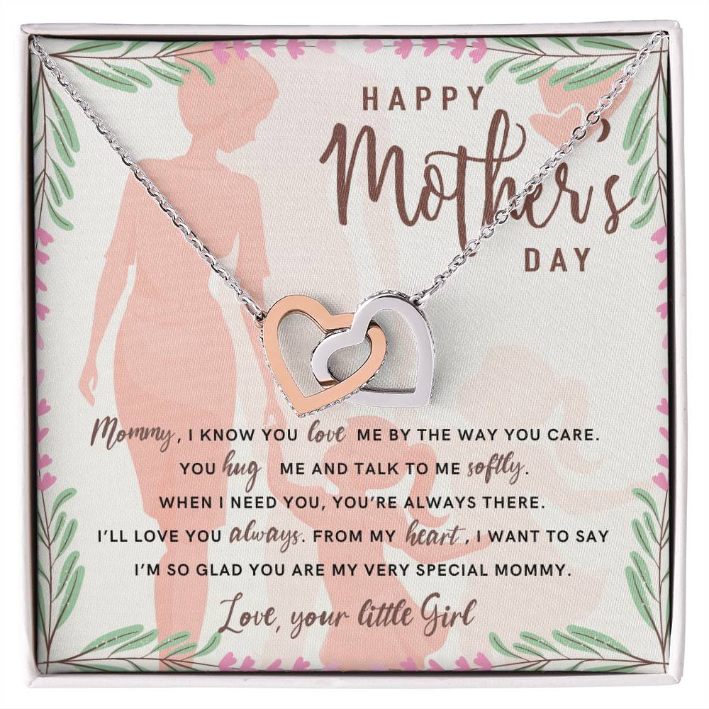 Interlocked Hearts Necklace - Happy Mother´S Day Interlocking Hearts Necklace
