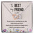 To My Best Friend-Thank You Interlocking Hearts Necklace
