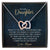 To My Daughter - Unique Heart Bonding Necklace Gift Set Interlocking Hearts Necklace