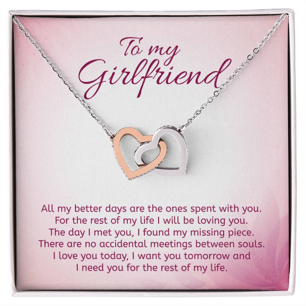 Interlocking Hearts Necklace For Your Girl
