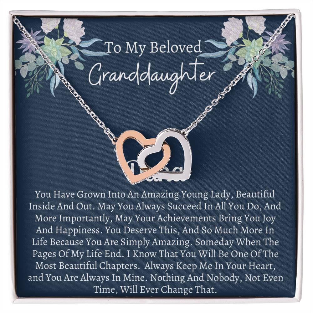 Gift For Granddaughter 6 Interlocking Hearts Necklace