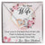 My Dear Wife Interlocking Hearts Necklace Message Card