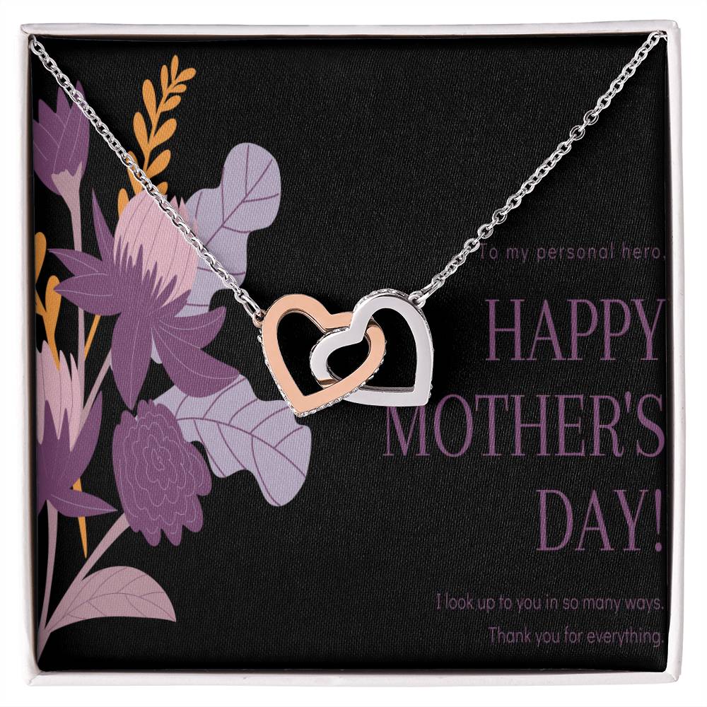 To My Best Mom Interlocking Hearts Necklace