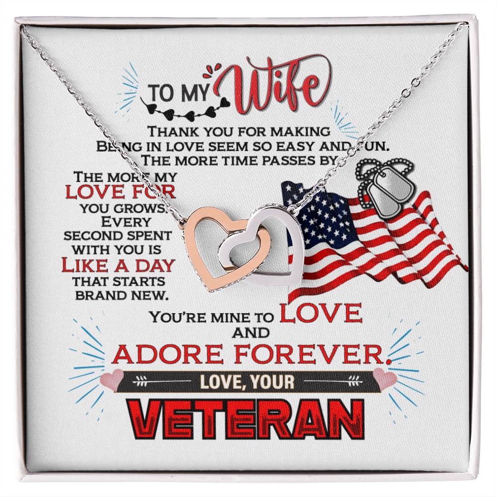 Veteran&#39;S Wife - Interlocking Heart Necklace Interlocking Hearts Necklace