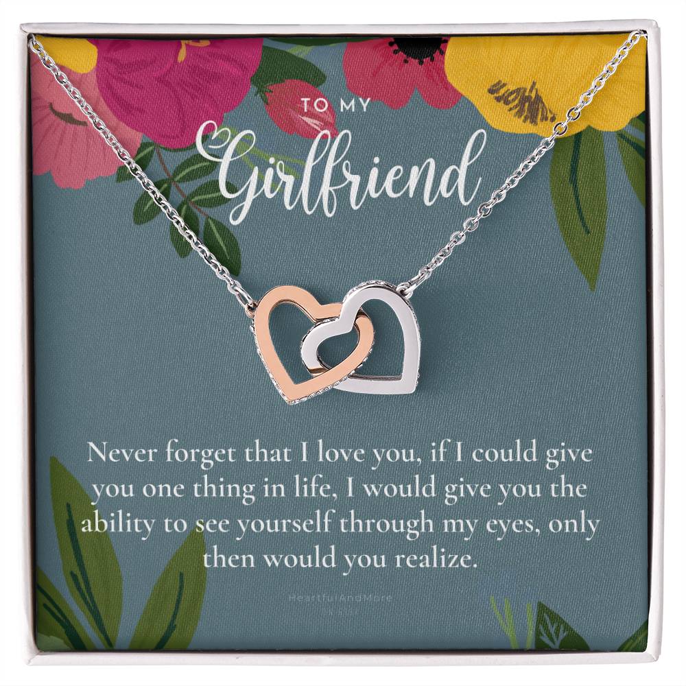 To My Girlfriend Girlfriend Necklace Anniversary Gift For Girlfriend Girlfriend Gift Gift For Girlfriend Necklace For Girlfriend Christmas Gift Birthday Gift Interlocking Hearts Necklace