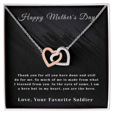 Mother'S Day- Interlocking Hearts- Favorite Soldier Interlocking Hearts Necklace