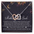Mother Of The Bride Interlocking Hearts Necklace Message Card