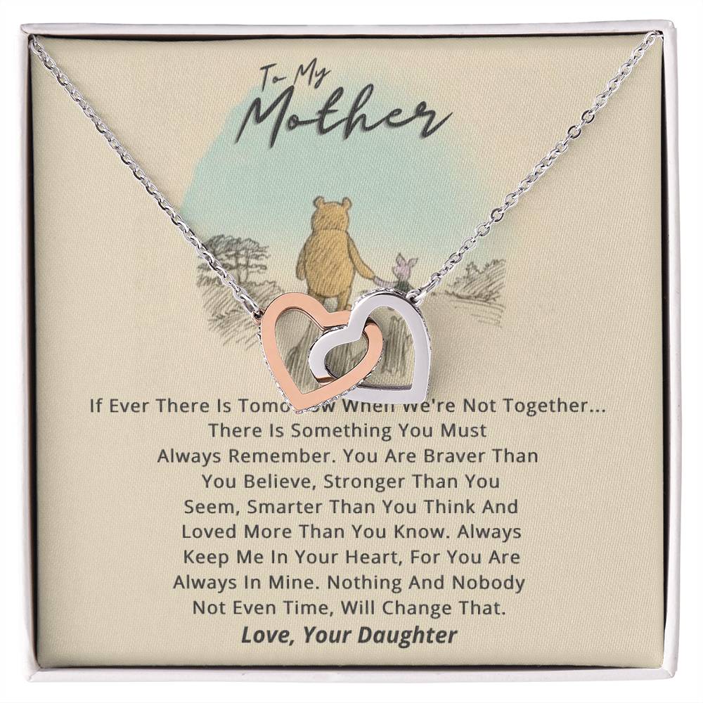 To My Mother - The Ever Tomorrow Necklace Gift Interlocking Hearts Necklace