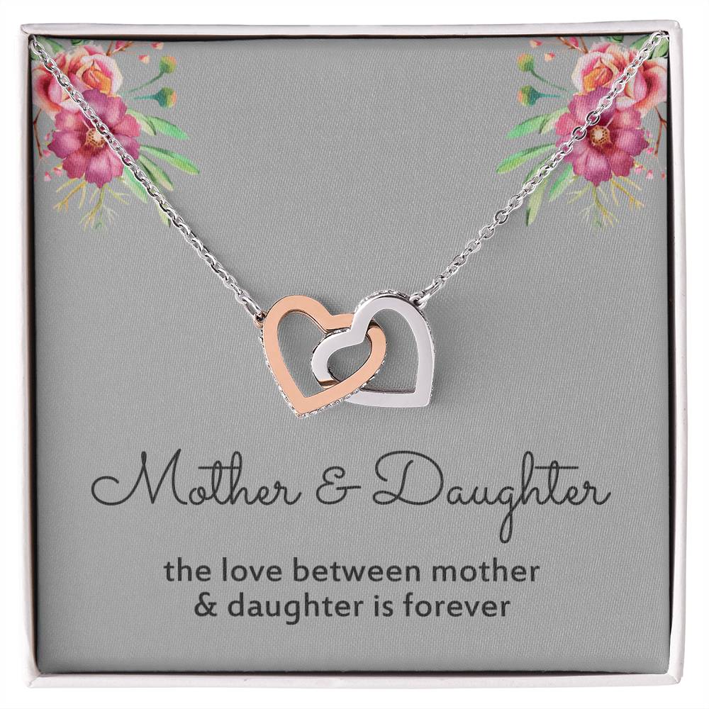 Mother And Daughter - Love Forever Interlocking Hearts Necklace