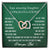 Gift For Daughter From Dad- I Will Always Love You For The Rest Of Mine Interlocking Hearts Necklace
