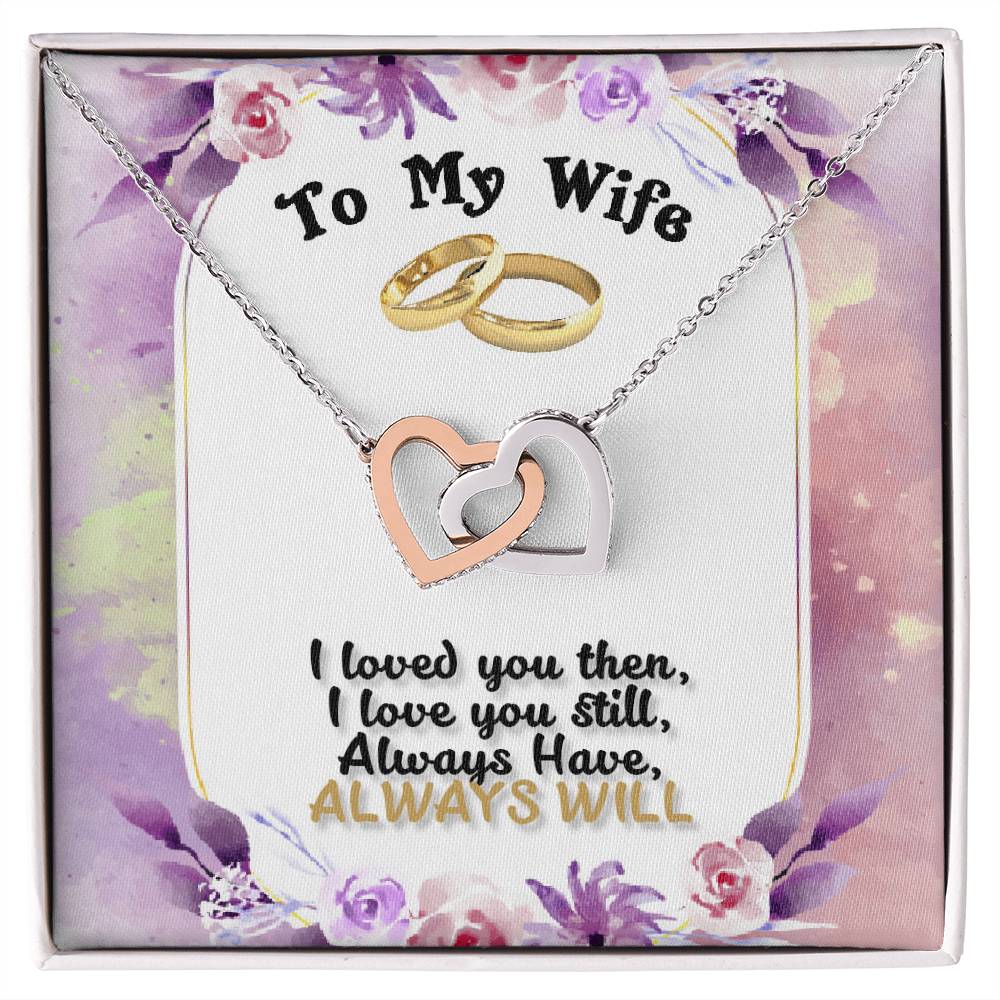 I Love You Always Necklace Interlocking Hearts Necklace