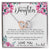 To My Daughter Interlocking Hearts Necklace