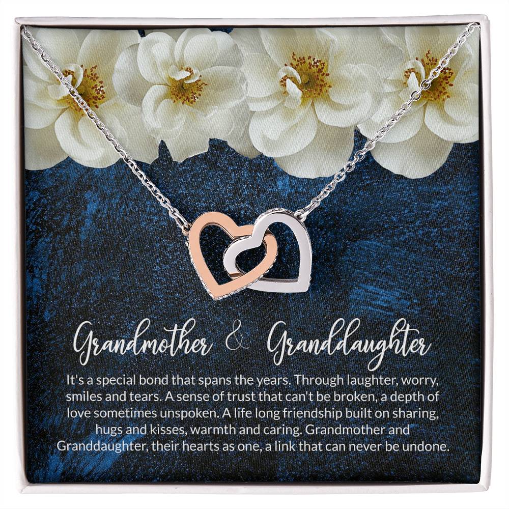 Grandma &amp; Granddaughter Interlocking Heart Necklace Interlocking Hearts Necklace