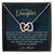 To My Daughter - Unique Heart Bonding Necklace Gift Set Interlocking Hearts Necklace