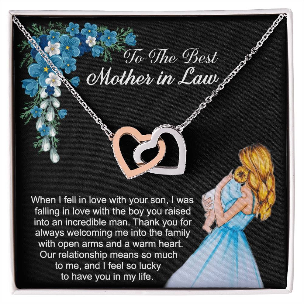 To My Future Mother In Law Gifts Mother In Law Necklace Interlocking Hearts Necklace