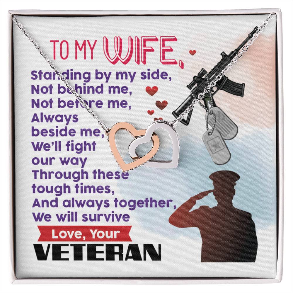 Veteran&#39;S Wife - Interlocking Heart Necklace Interlocking Hearts Necklace