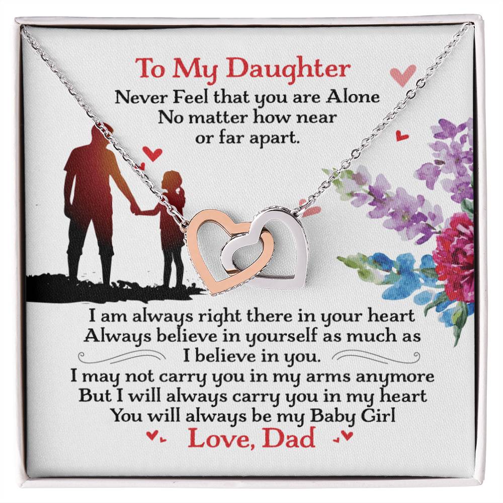 Gift For Daughter - Interlocking Heart Necklace Interlocking Hearts Necklace