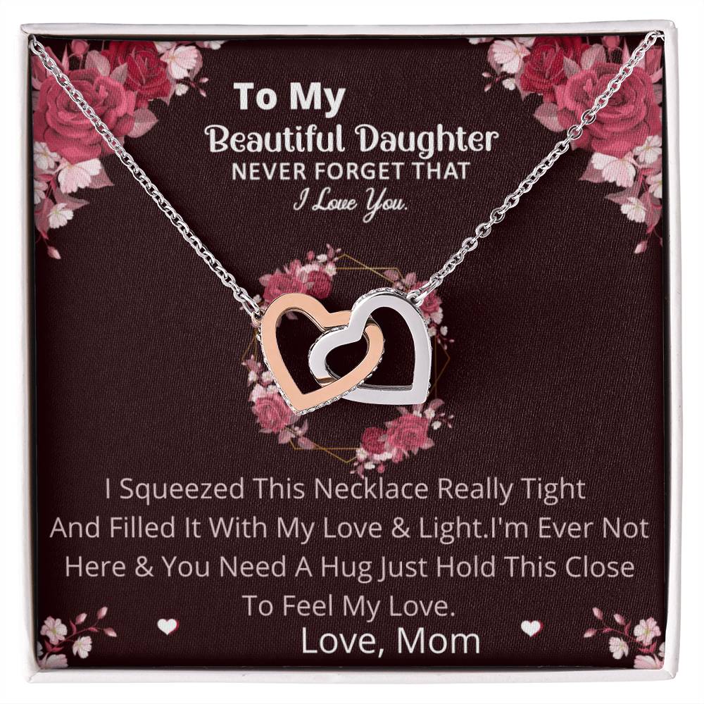 Gift For Daughter From Mom Birthday Gift For Daughterinterlocking Hearts Necklace