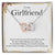 To My Girlfriend - Love Card And Necklace S005 Interlocking Hearts Necklace