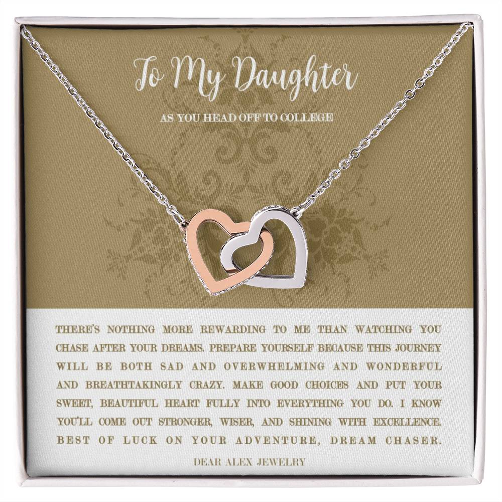Heading To College Necklace Interlocking Hearts Necklace