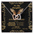 To My Daughter - Two Hearts Interlocking Hearts Necklace