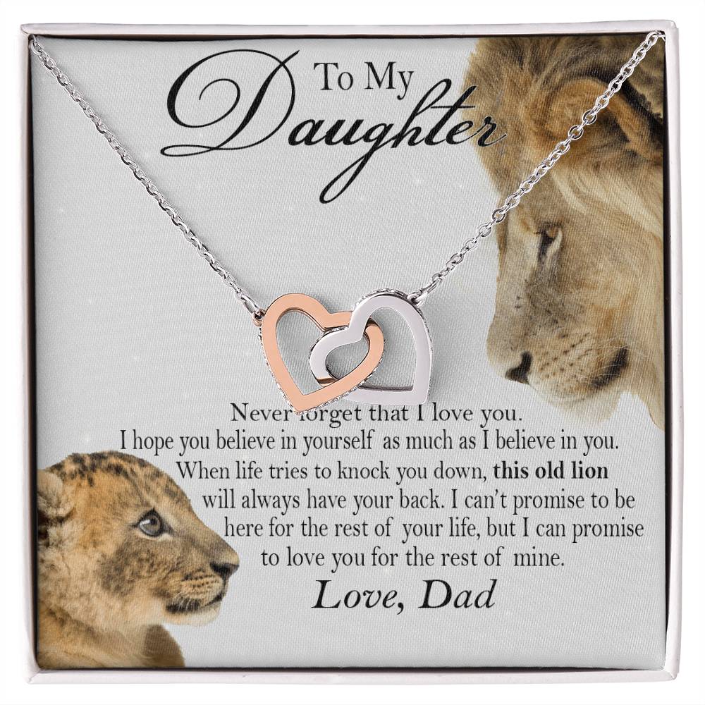This Old Lion Will Always Have Your Back.Limited Stock Interlocking Hearts Necklace