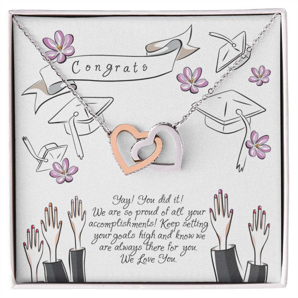 Graduation Gift For Senior 2021 Interlocked Hearts Necklace Interlocking Hearts Necklace