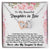 To My Beautiful Daughter In Law You Are My Daughter In Heart Necklace - Perfect Gift Interlocking Hearts Necklace