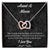 Side By Side Or Miles Apart- Aunt And Niece Interlocking Hearts Necklace